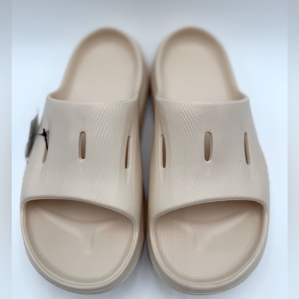 Hoka Cream Slide Sandals